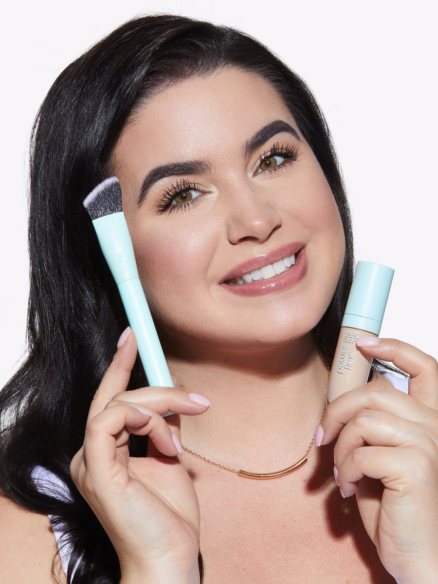 angled concealer brush coverage result