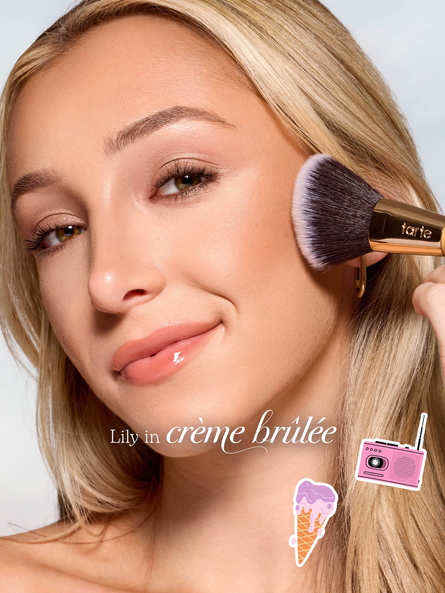 double-ended cream & powder bronzer brush coverage result