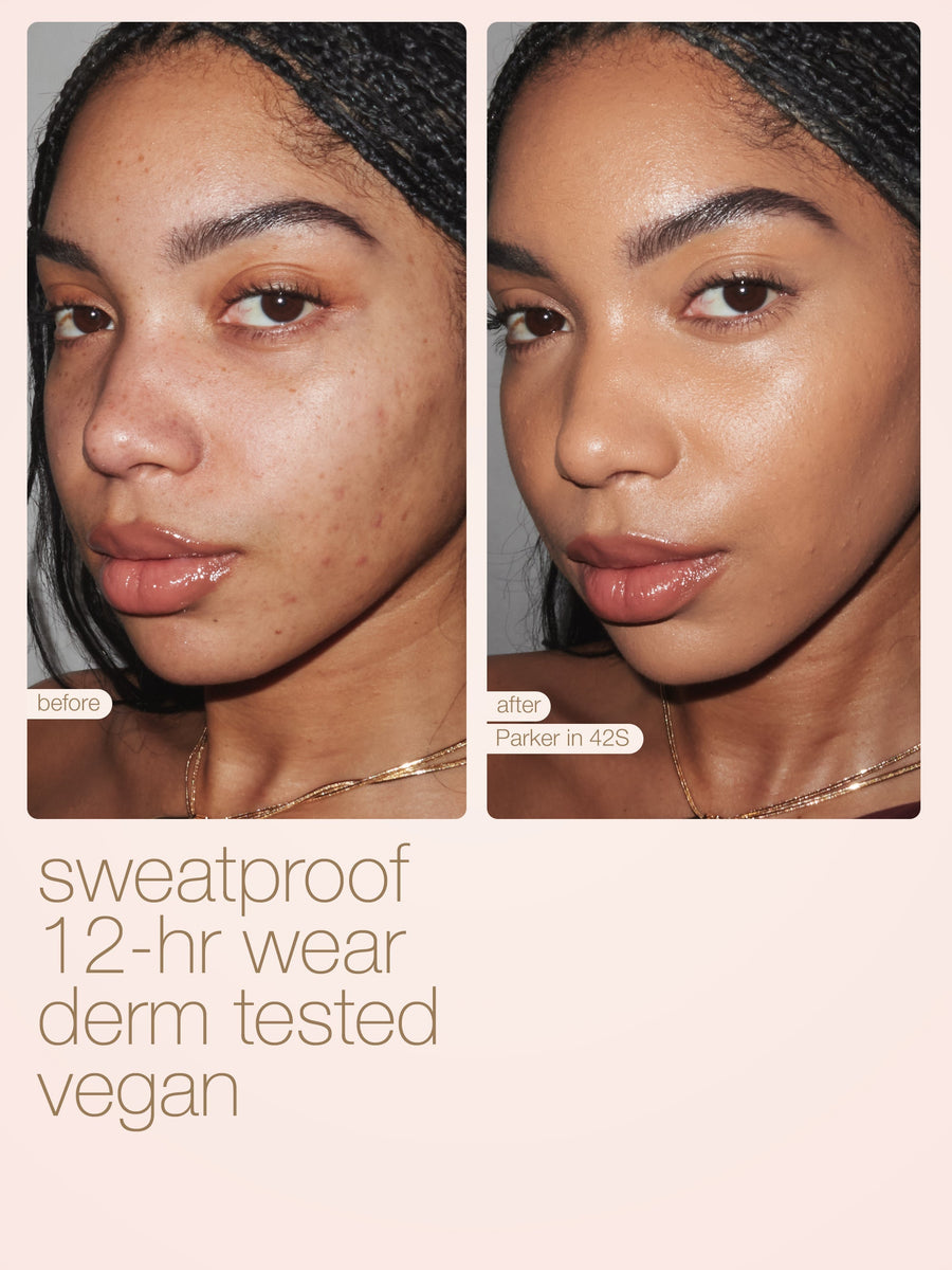 timeless hydrating foundation & brush duo coverage result