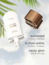 Tarte cosmetic product with text on a light background