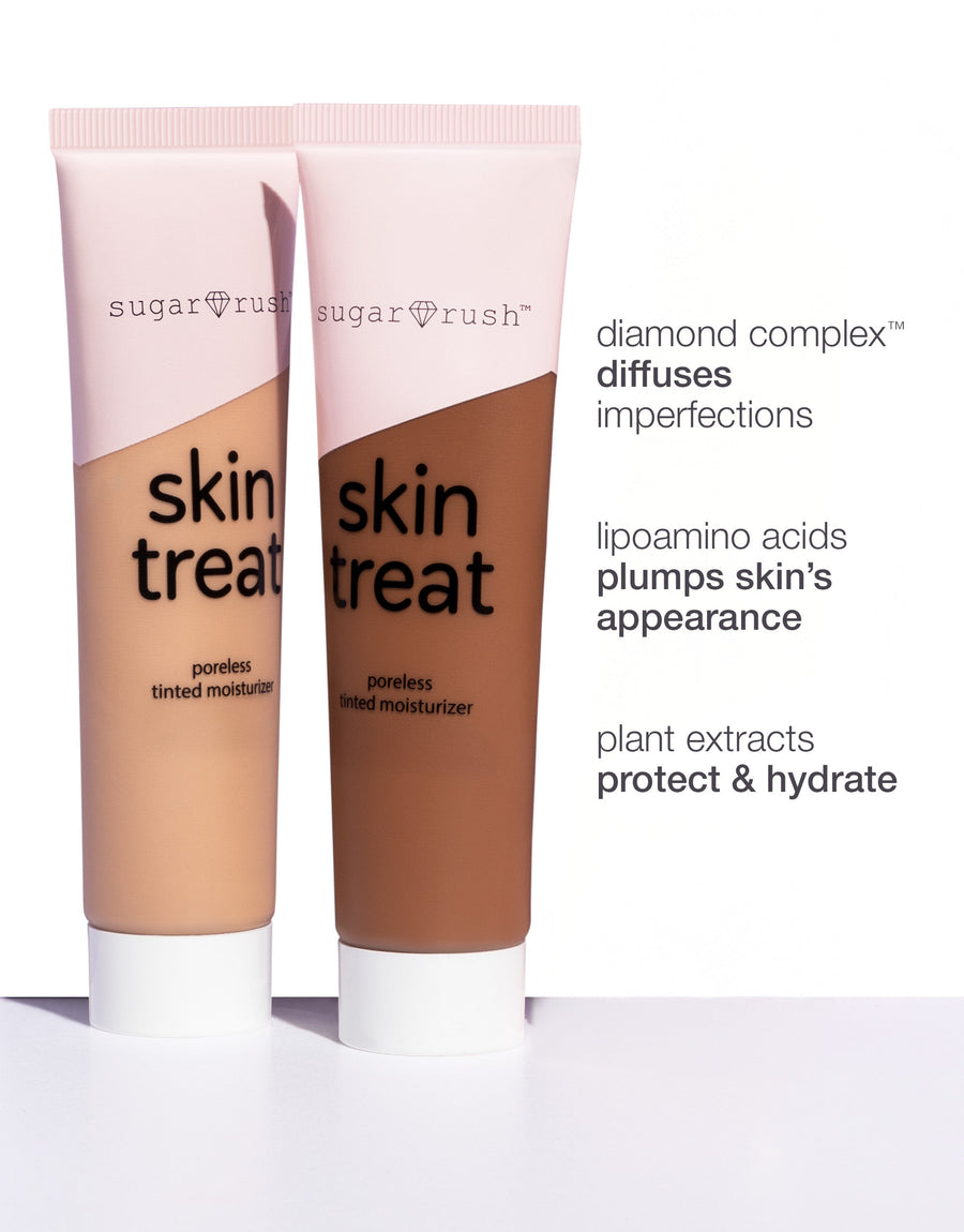 travel-size skin treat poreless tinted moisturizer SPF 20 coverage result
