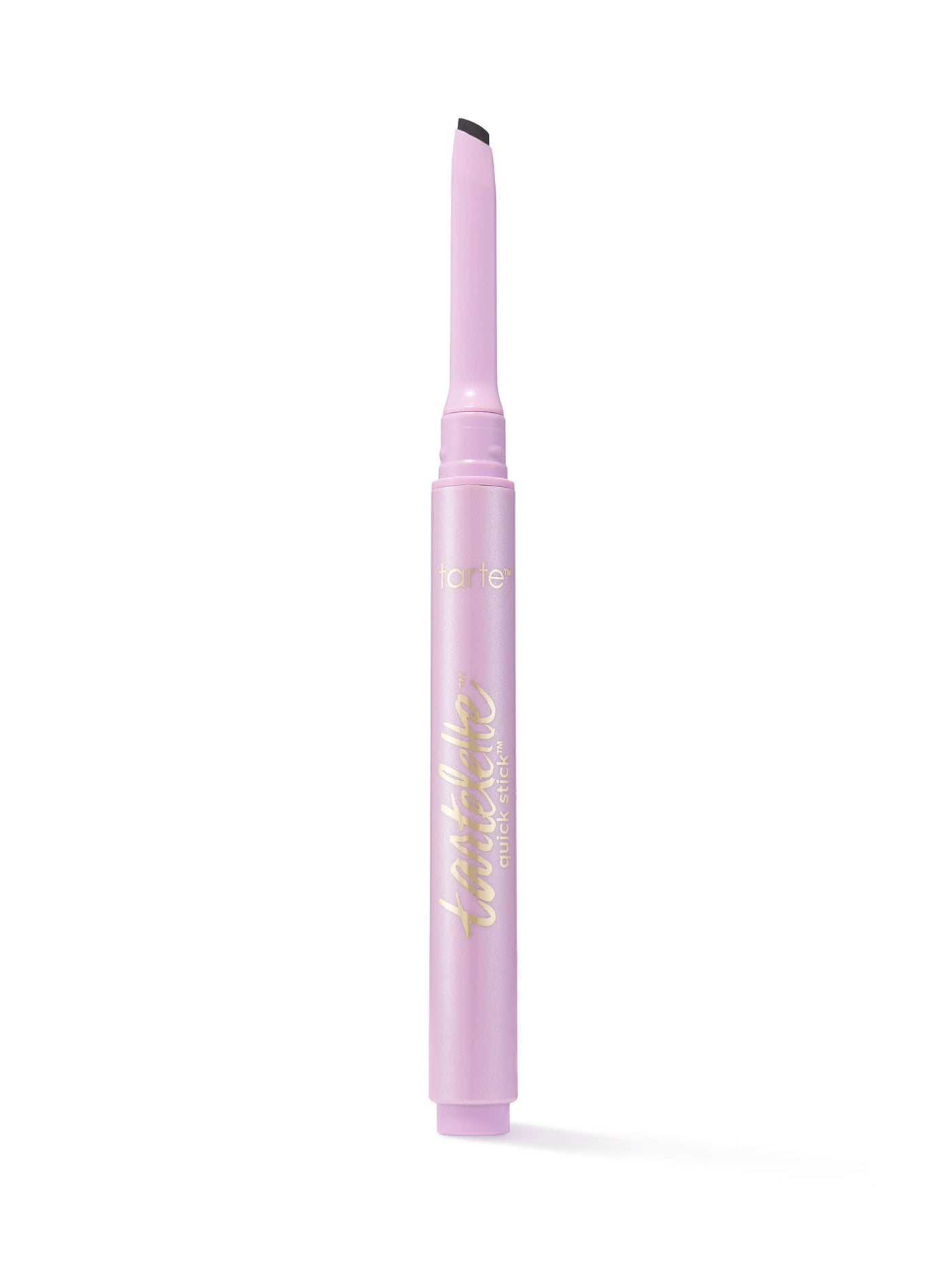 Pink eyeliner pen with black cap on a white background