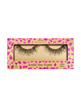 Tarte false eyelashes packaging with pink and yellow design on a white background
