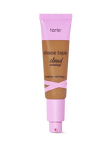 Tarte shape tape cloud cream foundation tube with pink cap on a white background