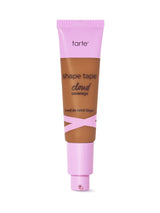 Tarte shape tape cloud cream foundation tube with pink cap on a white background