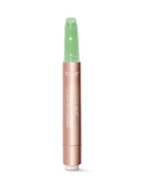 Tarte Cosmetics product with green cap and rose gold body on a white background